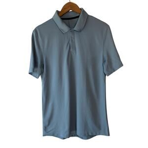 Lululemon Men’s Polo Shirt M Blue Golf Travel Workwear Athleisure Performance